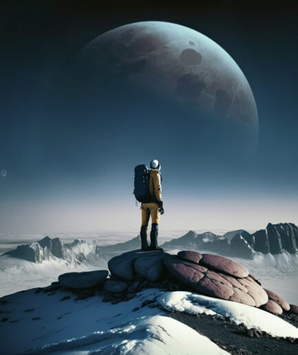 Man on summit